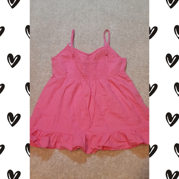 Adorable Flowy Pink Lei Tank Top NWOT L - Picture 2 of 3